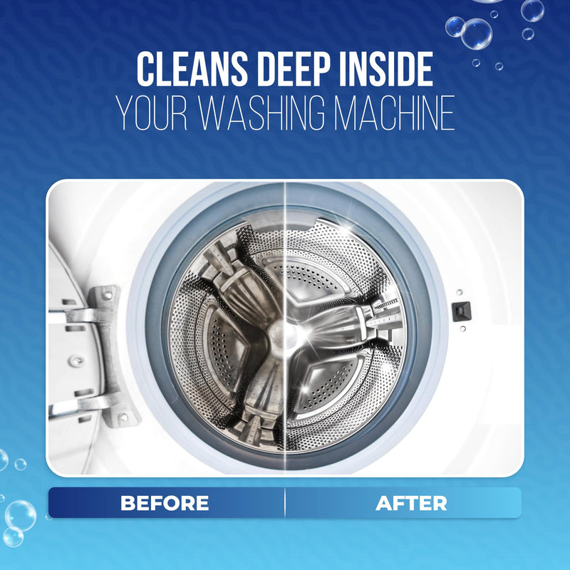 Washing Machine Cleaning Tablets - Powerful Washer Cleaner for Washing Machine Cleaner Top Load, Front Loader and HE - Deep Clean & Deodorize - 24 Washer Machine Cleaner Tablets - BeesActive Australia