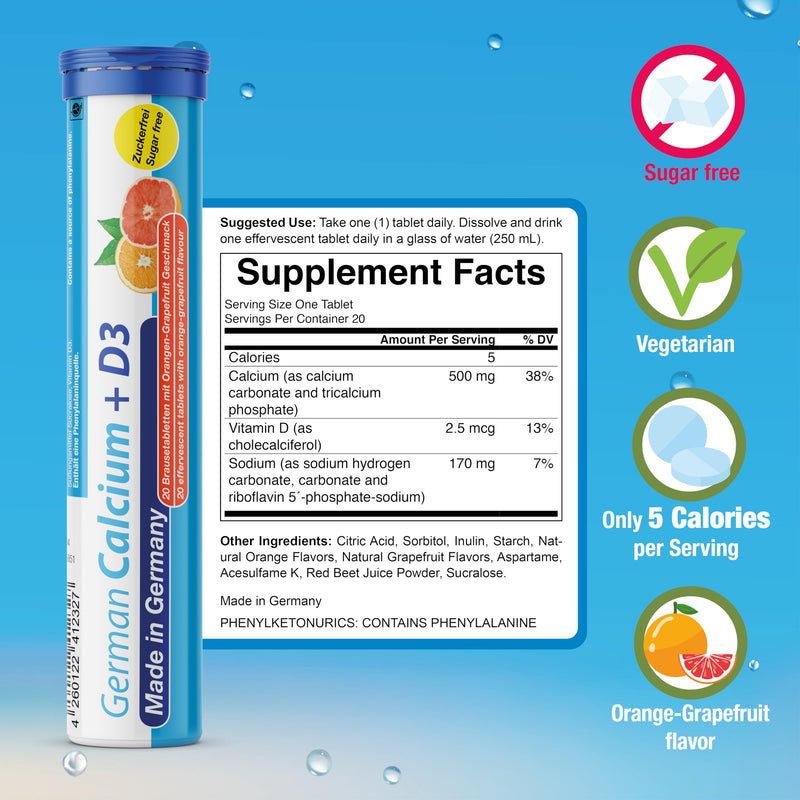T&D German Vitamin, Minerals - 100 Vegan/Vegetarian Drink Effervescent Tablets - Mixed Fruit Flavor Box - Made in Germany | Boost energy & immunity with fast-dissolve vegan tablets, enriched for complete daily nutrition and vibrant health support.