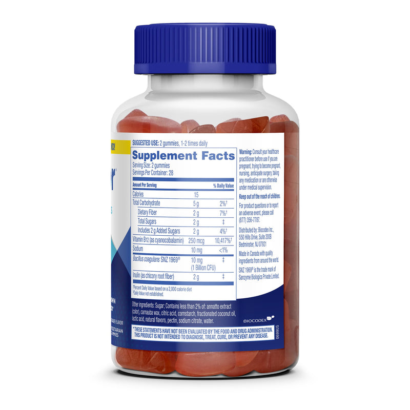Florastor Prebiotic and Probiotic Gummies with Vitamin B12, 56 Gummies | Digestive and Metabolic Support Blend for Multi-Action Care, Probiotic Gummies for Women and Men 56 Count (Pack of 1)