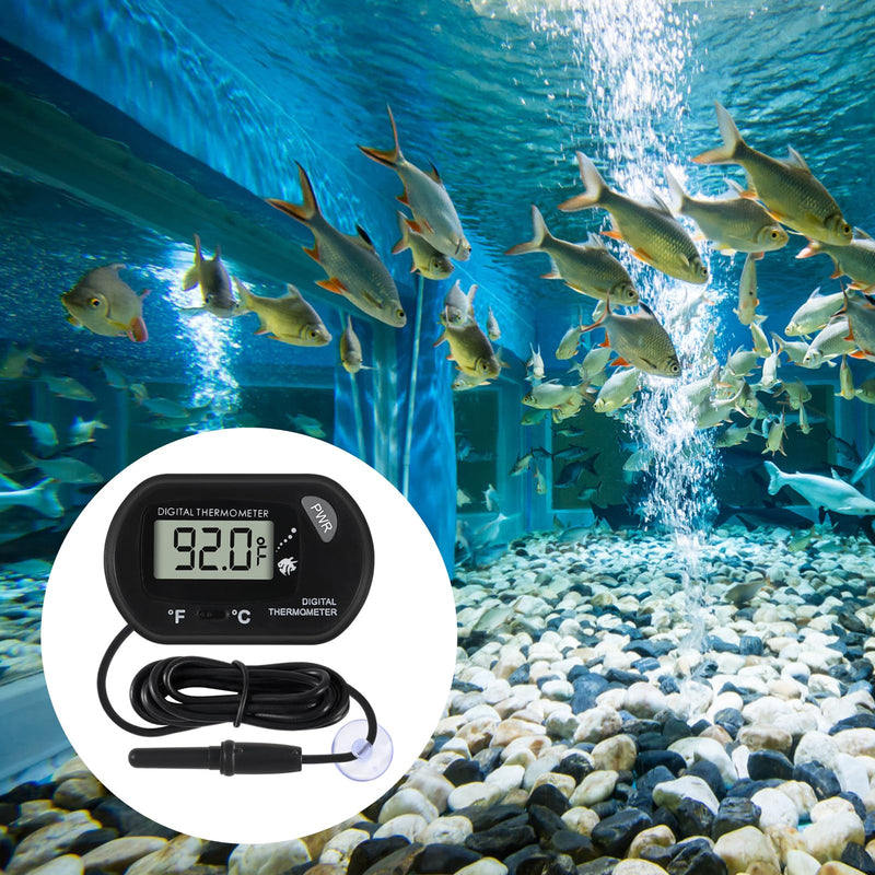 10Pcs Aquarium Thermometer Fish Tank Thermometer Reptile Terrarium Water Test Digital with LCD Display Fahrenheit/Celsius(℉/℃) 10PCS - BeesActive Australia