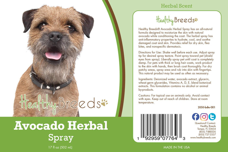 Healthy Breeds Border Terrier Avocado Herbal Spray 17 oz