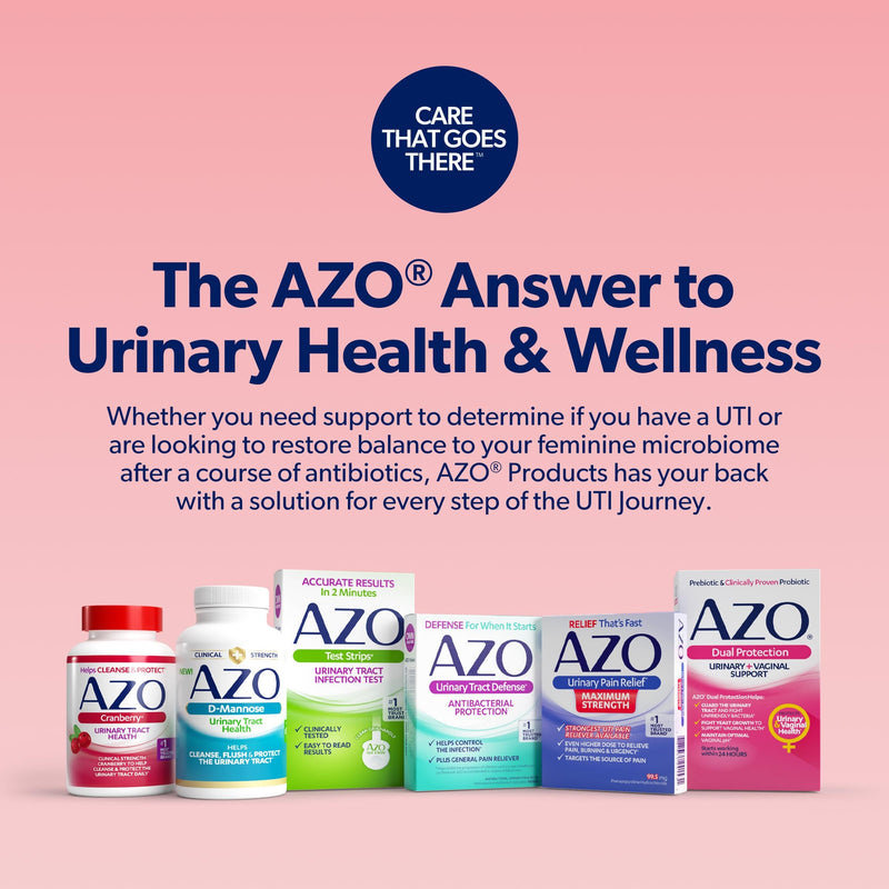 AZO Dual Protection, Urinary + Vaginal Support, Prebiotics and Probiotics for Women*, Starts Working Within 24 Hours, Non-GMO, 30 Count 30 Count (Pack of 1) - BeesActive Australia