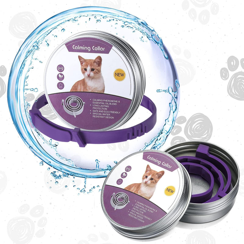 NOLACE Calming Collar for Cats and Dogs, Calming Pheromone Collar, Adjustable Size, Safe Waterproof Calming Agent Relieves Anxiety in Cats and Dogs (2 Pieces) 38cm - BeesActive Australia