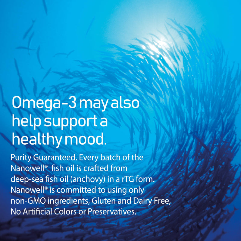 Nanowell True Sea Red Omega-3 Premium with Astaxanthin, DHA & EPA - Immune Support, Fish Oil - 60 Softgels
