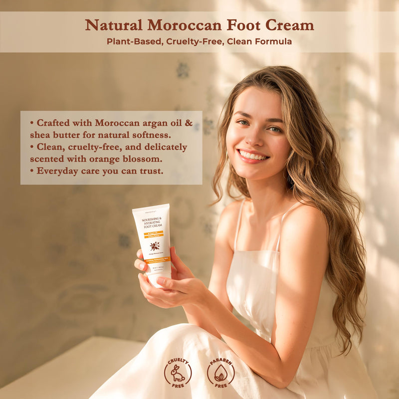 Foot Cream for Dry Cracked Heels and Feet Moisturizer with Argan Oil, Shea Butter & Vitamin E – Hydrating Foot Lotion for Dry Cracked Feet for Women – Smooth, Fast-Absorbing, Non-Sticky Care - BeesActive Australia