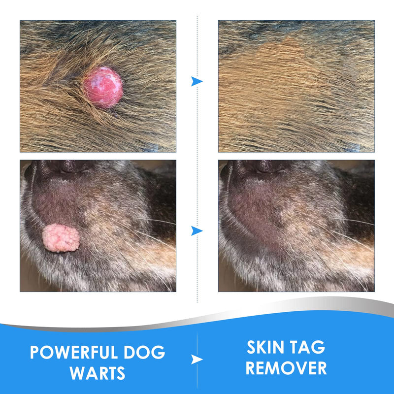 Dog Wart Remover, Fast Acting Dog Skin Tag & Wart Removal Treatment Warts Remover for Dogs, No Harm & Pain-Free Light Blue(dog Wart Remover) - BeesActive Australia
