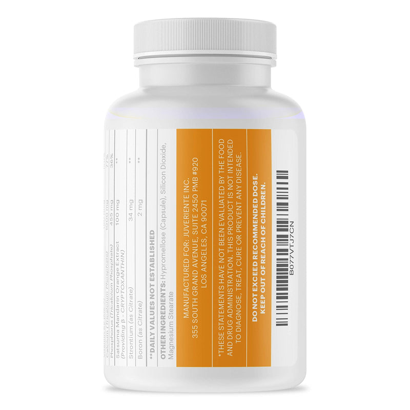 Bone Strength Complex/A Dietary Therapy of a Japanese Traditional Fruit, Packed with Vitamin C, D3, K2, Calcium, Phosphorus, Food Grade Strontium and Boron / 90 Capsules for 30 Days