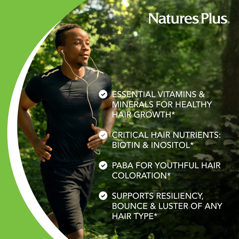 NaturesPlus Ultra Hair - 120 Sustained Release Mini Tablets, Pack of 2 - Supports Healthy Hair Growth - for Men & Women - Gluten Free - 60 Total Servings 120 Count (Pack of 2)