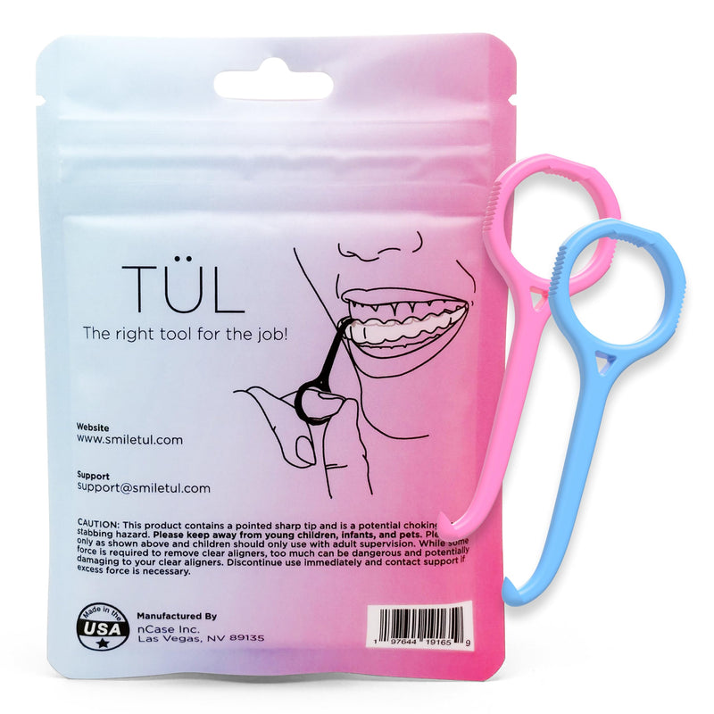 T√úL | Only Invisalign Remover Tool Made in the USA | Lifetime Replacements | Ortho Recommended Aligner Remover Tool & Retainer Remover Tool | Variety 2 Pack | Top Invisalign Accessories