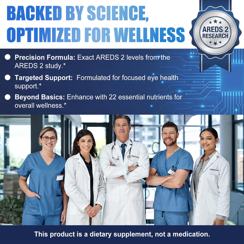 AREDS 2 + Formula Liquid Drops for Macular Health, 22-in-1 Eye Vitamin & Mineral Supplement w. Lutein and Zeaxanthin, Copper, Zinc, Vitamin C, E | Support Vision, Immune & Vitality | Vegan, Non-GMO Blueberry 2 Fl Oz (Pack of 1)