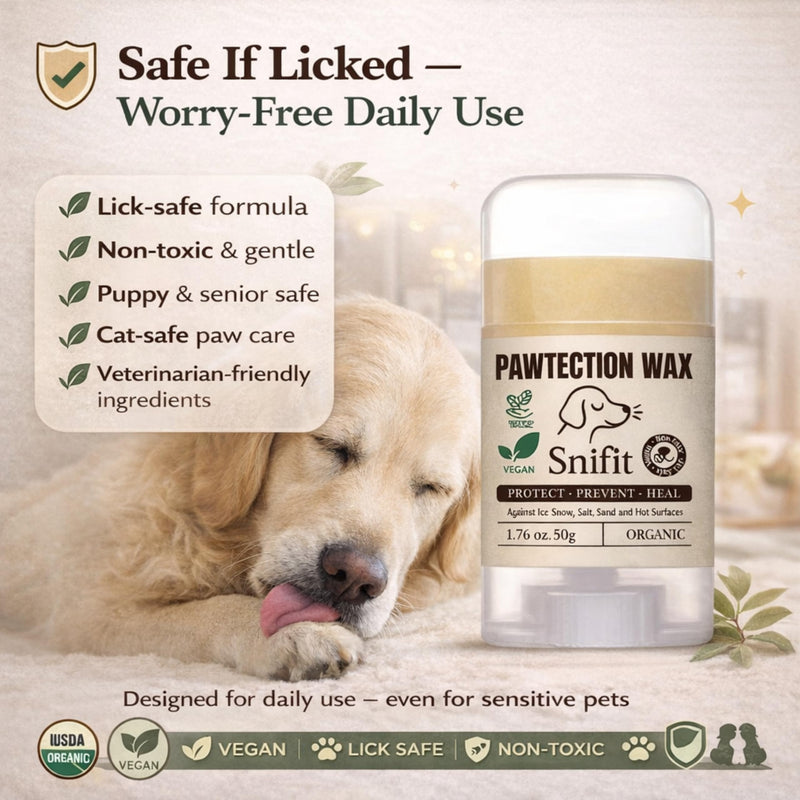 Dog Paw Balms – Organic Lick-Safe Paws Balm, Moisturizing Dogs Paw Protector for Cracked Paws & Dog Nose Balm – Soothing, Plant-Based Pet Balm Dogs & Cats with Natural Scent 50g