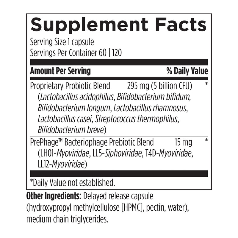 Designs for Health Probiophage DF - Bacteriophage Prebiotic + Probiotic Supplement - Probiotics for Digestion + Immune Support - Dairy Free Pre and Pro Biotics in Delayed Release Capsules (60 Count) | Prebiotic Bacteriophage Blend with Probiotics, For ...