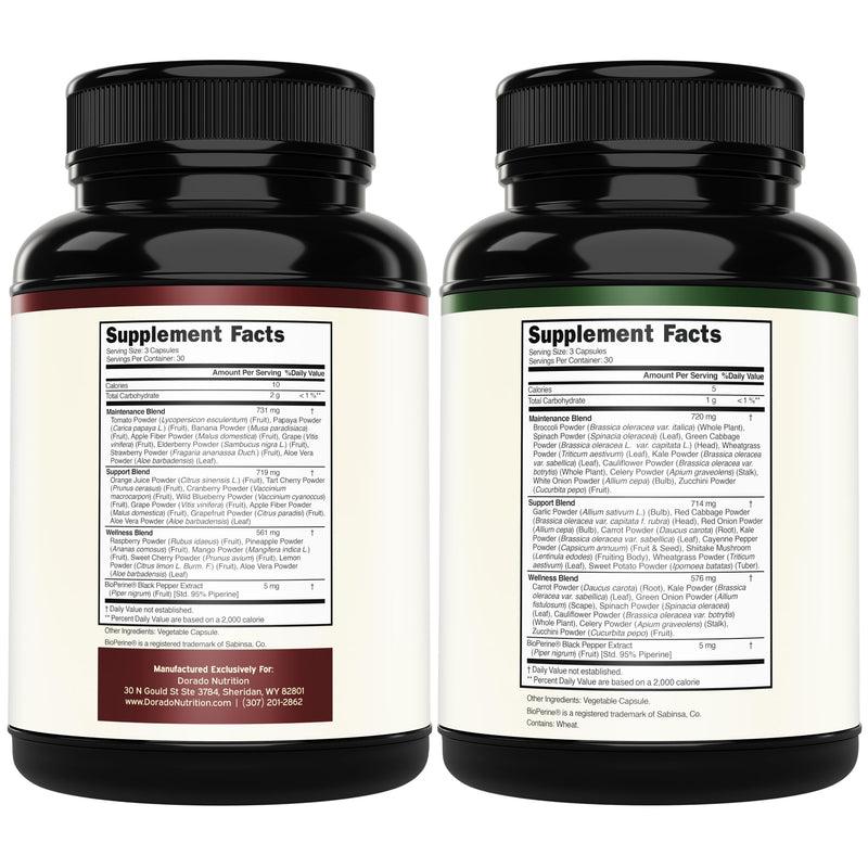 Fruit and Veggies Supplement (180 Capsules) Superfood Fruits and Vegetables Supplements for Adults - Premium Super Food for Energy and Immune Support - Veggies Capsules - Non-GMO & Vegan - USA Made