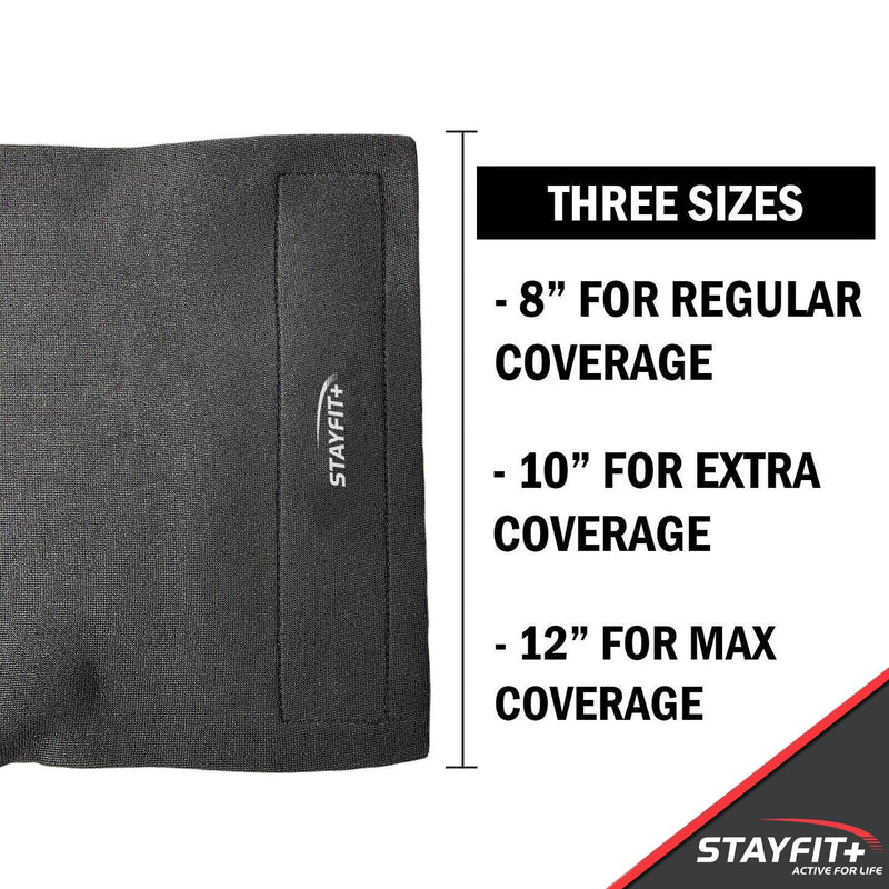 Stayfit Waist Trimmer Fitness Bundle, Unisex Slimmer Belt For Women Men with Fitness Gloves, Duo Resistance Bands 12" Waist Trimmer Bundle With Hand Grips and Gloves