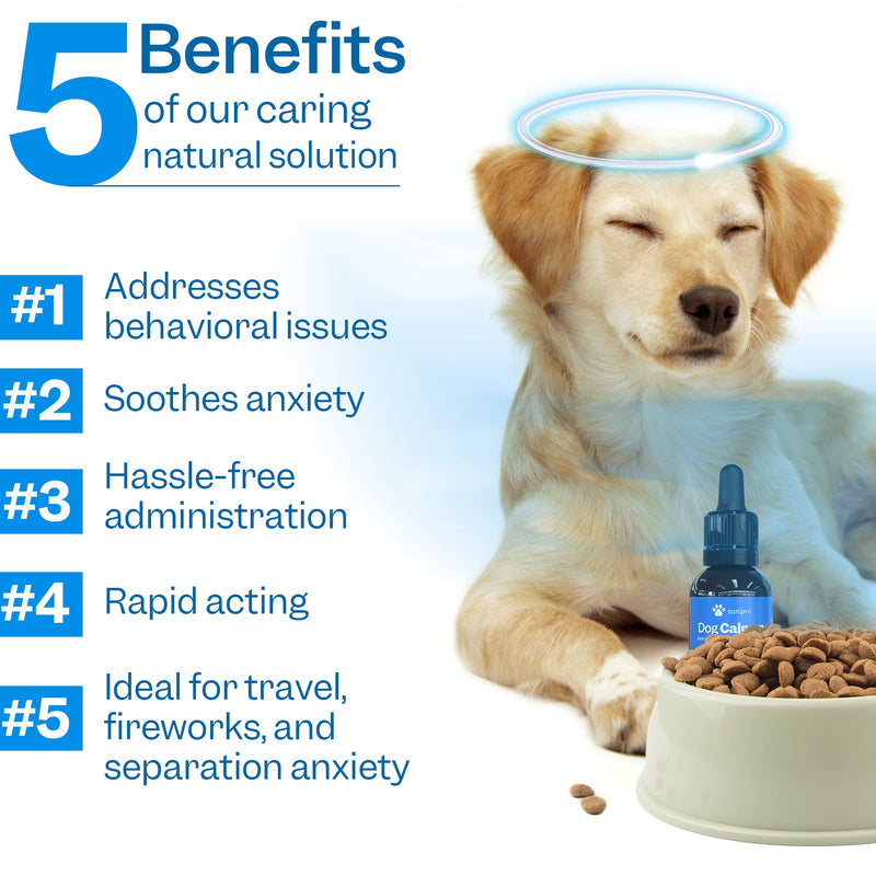 Valerian Dog Calming Drops 30ml – Natural Dog Anxiety Relief Supplement with Ashwagandha & Magnesium, Use for Stress, Separation, Fireworks, Travel & Relaxation Support for Dogs