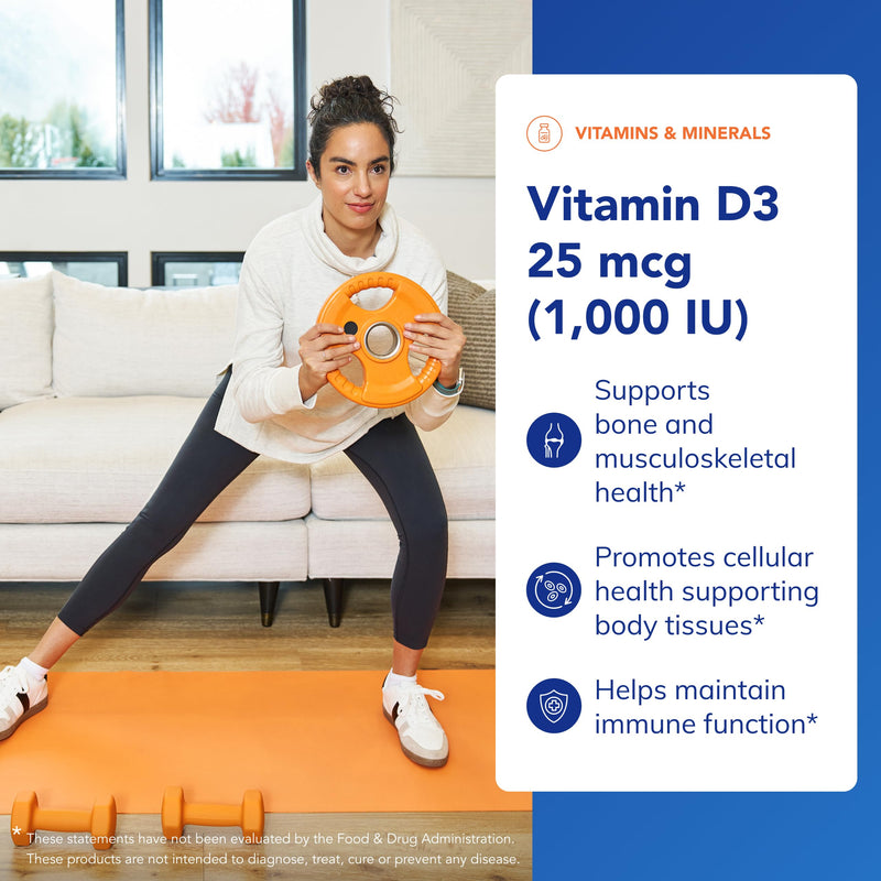 Pure Encapsulations Vitamin D3 25 mcg (1,000 IU), 30 Capsules | Supplement to Support Bone, Joint, Breast, Heart, Colon and Immune Health*, with Premium Vitamin D 30 Count (Pack of 1)