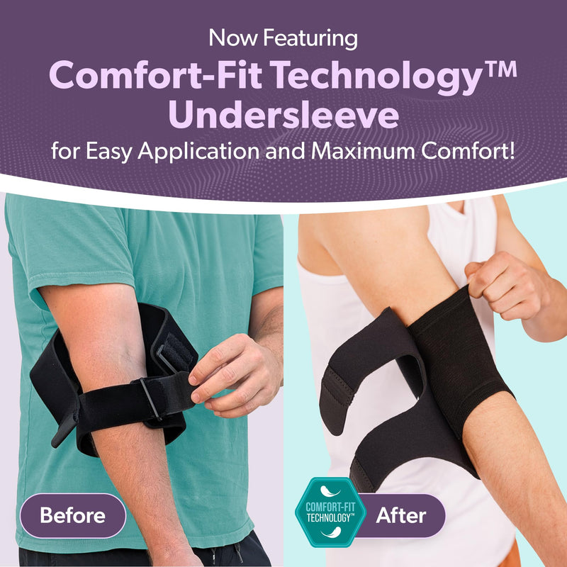 BraceAbility Bursitis Elbow Pad Brace | Compression Arm Sleeve Wrap with Padded Soft Support Cushion for Olecranon Joint Pain, Bursa Protection, Arthritis & Tendonitis Relief (S/M) S/M