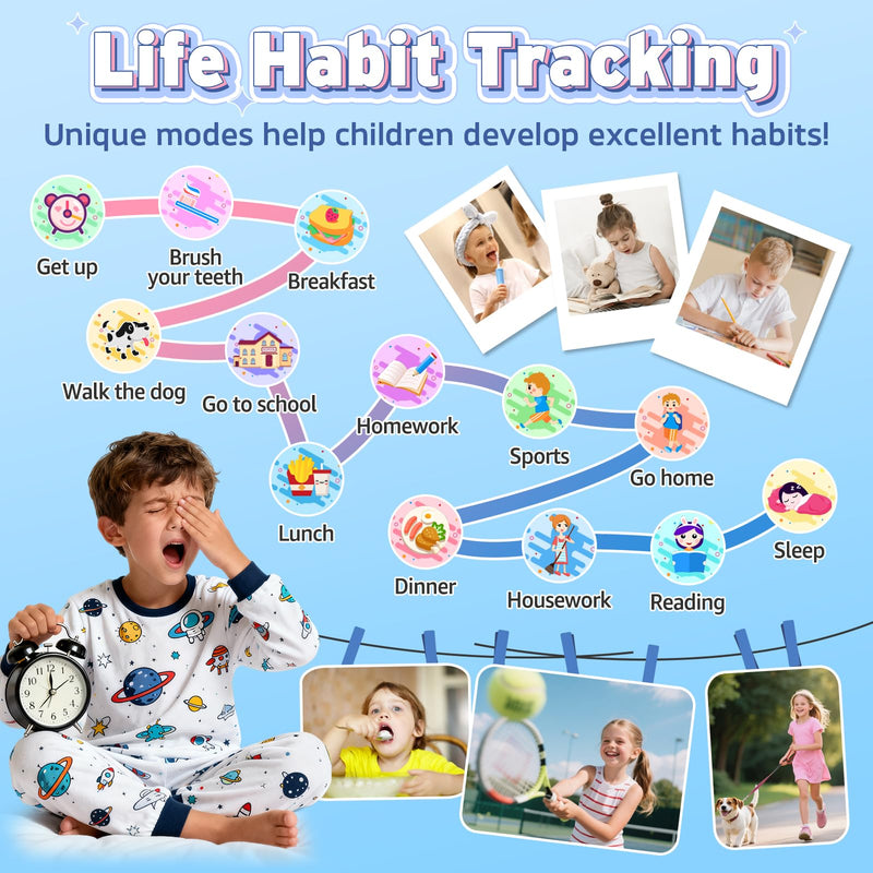 4G Kids Smart Watch - Smartwatch for Kids with SIM Card, SOS Call Camera Video Alarm Stopwatch AudioBook Music Games Pedometer Gift Toys for 4-12 Years Old Boys and Girls (Blue) Dark Blue No GPS