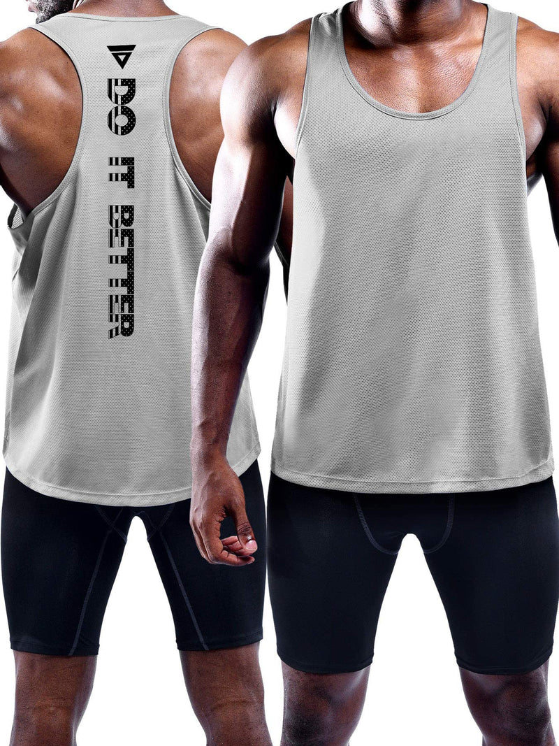 Boyzn Men's 1, 3 or 5 Pack Y-Back Workout Tank Tops, Athletic Muscle Gym Tank Tops, Fitness Bodybuilding Sleeveless T-Shirts Medium 3 Pack-black/Gray/Dark Grey - BeesActive Australia