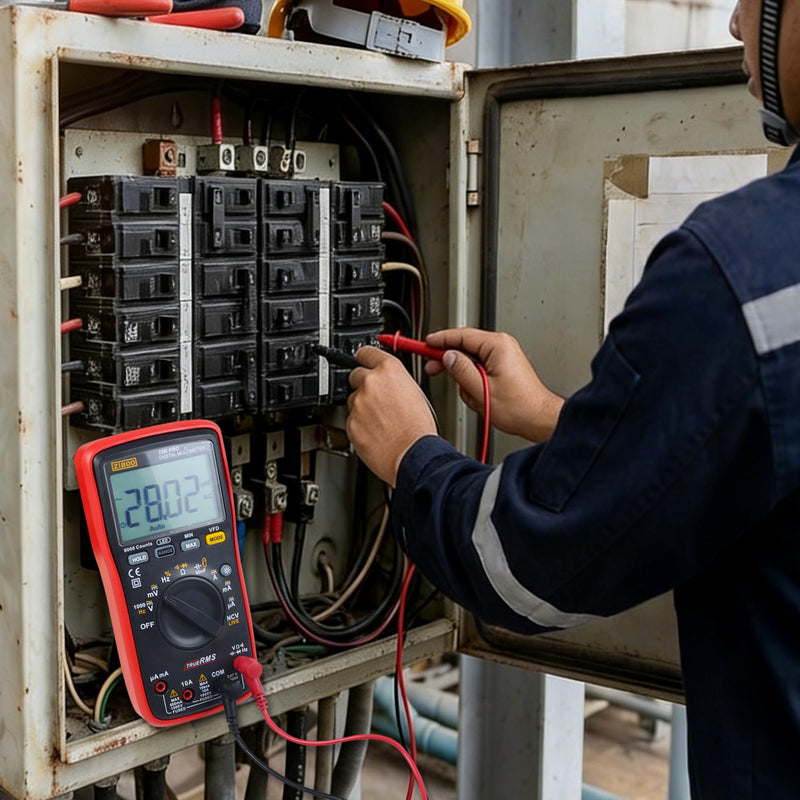 ZIBOO 15B PRO True RMS Digital Multimeter,for Electrical Applications, Measures AC/DC Voltage and Current Measurements up to 1000V and 10A,Compatible with FLUKE(Optional AC Pliers) - BeesActive Australia