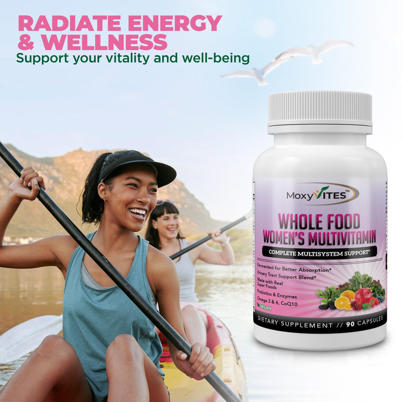 Methylated Multivitamin for Women with Iron - Womens Multivitamin with 44 Organic Whole Food & Fermented Nutrients - Daily Vitamin for Women Complete Multisystem Support, 90 Vegan Caps, Non GMO
