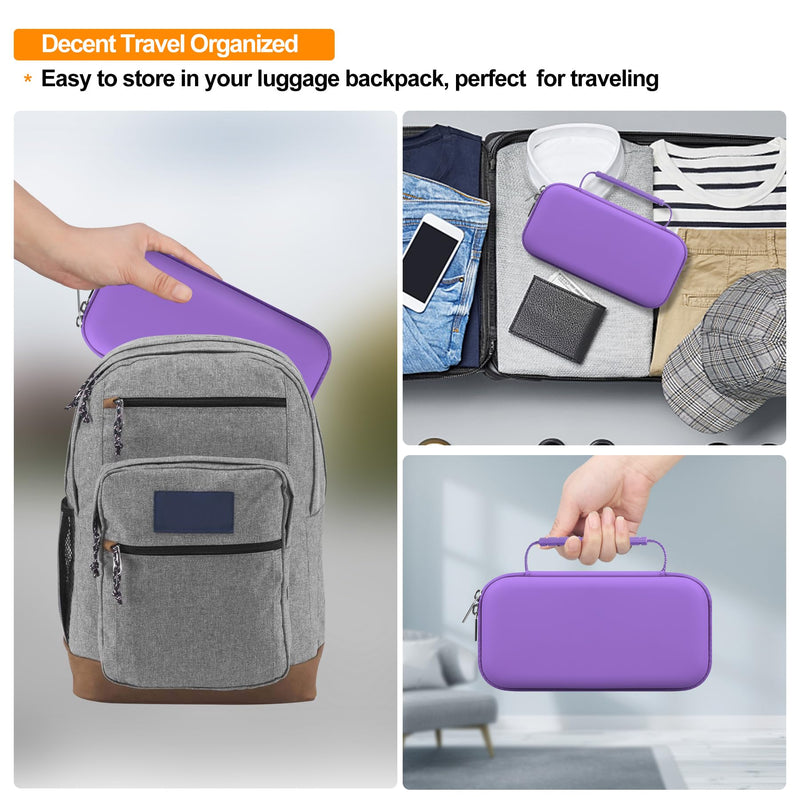 Elonbo Carrying Case for Portable Handheld Inhaler Nebulizer Machine for Adults and Kids, Asthma Inhaler Travel Case, Handheld Mesh Atomizer Machine Holder, Inhaler Spacer Bag, Purple - BeesActive Australia