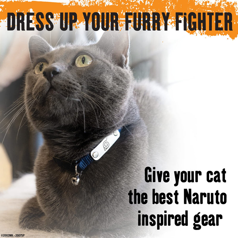 Naruto Cat Collars for Girl Cats, Boy Cats & Small Kitten Collar with Bell | Officially Licensed Naruto Shippuden Hidden Leaf Village Headband Breakaway Cat Collars for Naruto Gifts (Navy, Ninja) Ninja - Navy - BeesActive Australia