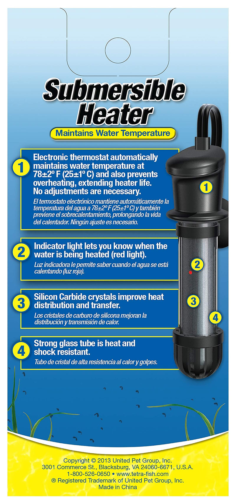 Tetra 26446 HT Submersible Aquarium Heater With Electronic Thermostat, 100-Watt, Multicolor, 10-30 Gallon