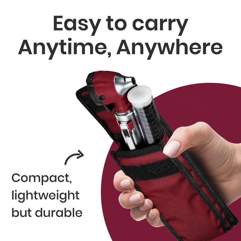 Zyrev ZetaLife Otoscope Set with 50 Extra Disposable Specula Tips, Maroon - BeesActive Australia