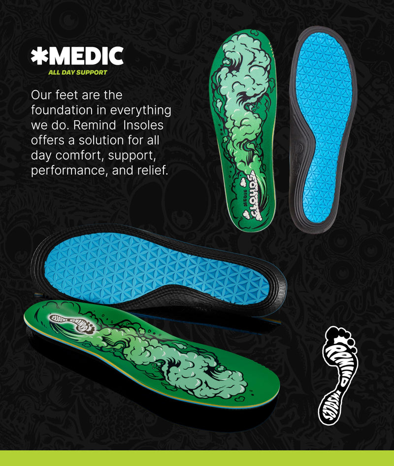 Remind Insoles Medic | Shoe Inserts for Mid-High Arch Support | Ski Boot, Snowboarding & Skateboarding | Walking & Running | Lightweight Comfort | Clouds | Mens Size 12-12.5 - BeesActive Australia