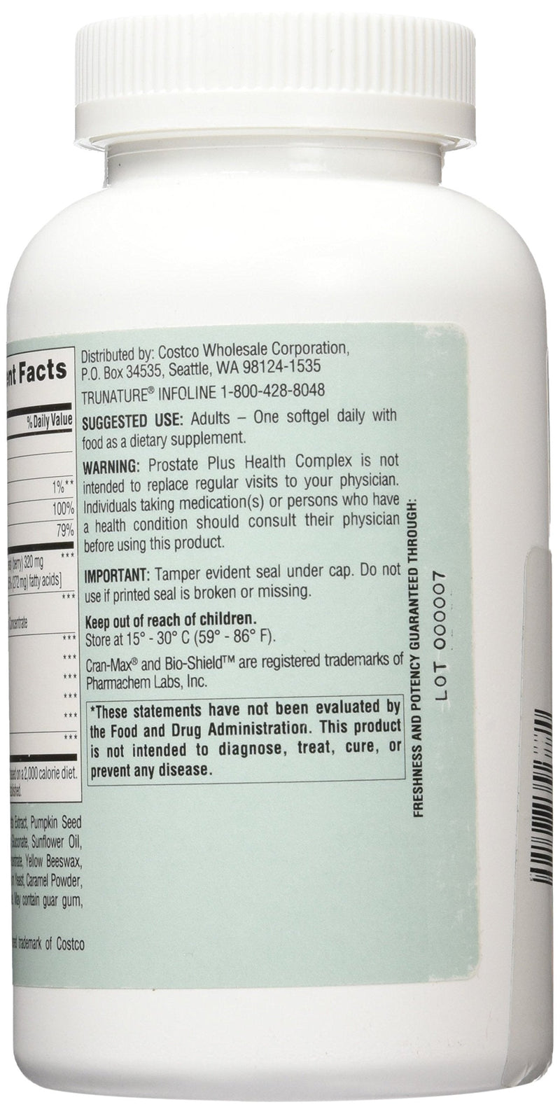 Trunature Saw Palmetto Prostate Health Complex with Zinc, Lycopene and Pumpkin Seed, 250 Softgels - BeesActive Australia