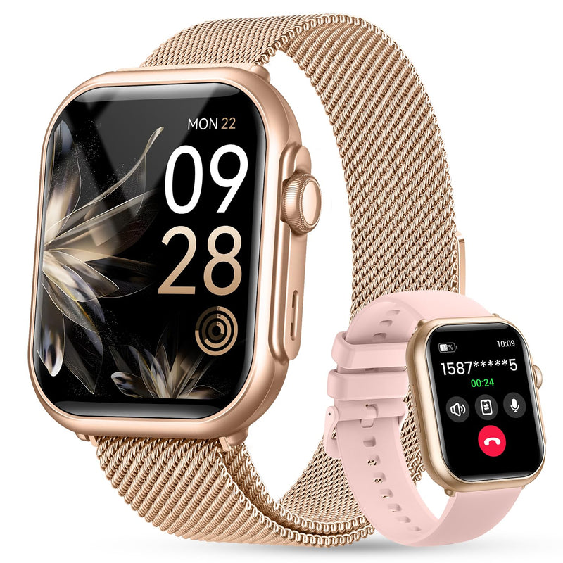 Smart Watch for Women for iPhone Android: 1.85" Smart Watch with 30 Days+ Battery Life Make/Recive Call Heart Rate SpO2 Sleep Monitor 120+ Sport IP68 Waterproof Fitness Tracker Watch Pedometer Reloj - BeesActive Australia