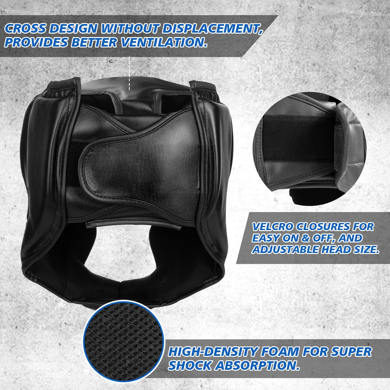 2 Pack Boxing Headgear - Sparring Safety Head Guard for MMA, Kickboxing, Muay Thai, Boxing - Men, Women, Kids Large-X-Large