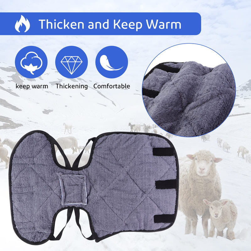2 Pack Lamb Coat with Quilted Lining, Sheep/Goat Blanket, Blue and Gray - BeesActive Australia
