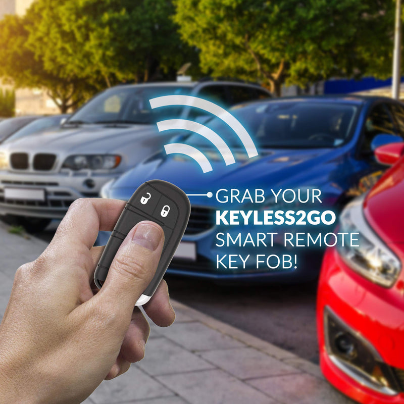 Keyless2Go Replacement for 4 Button Proximity Remote Smart Key for Jeep Compass M3N-40821302 68250337 AB