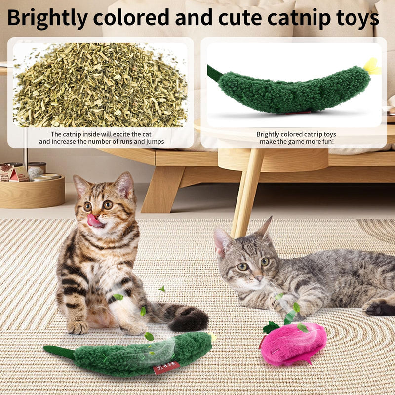 BBdis Catnip Cat Toys,2 Pack Soft and Durable Crinkle Sound Interactive cat Kicker Toy, Cat Toys for Indoor Cats,cat Kicker Toy,Kitten Toys,Promotes Kitten Exercise - BeesActive Australia