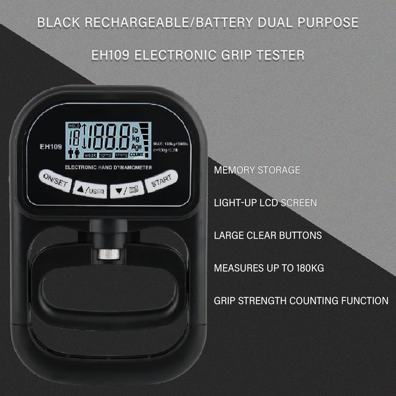Captain Grip Strength Tester and Trainer Set – Electronic Hand Dynamometer (400lbs/180kg) & Adjustable Resistance Grip，Electronic Counting Grip - BeesActive Australia