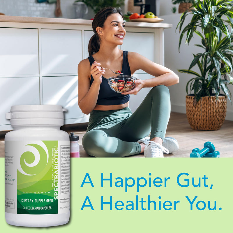 New Earth Spectrabiotic® - Full Spectrum Probiotic Supplement, 30 ct - Supports Digestion, Nutrient Absorption & Gut-Brain Axis for Vibrant Health