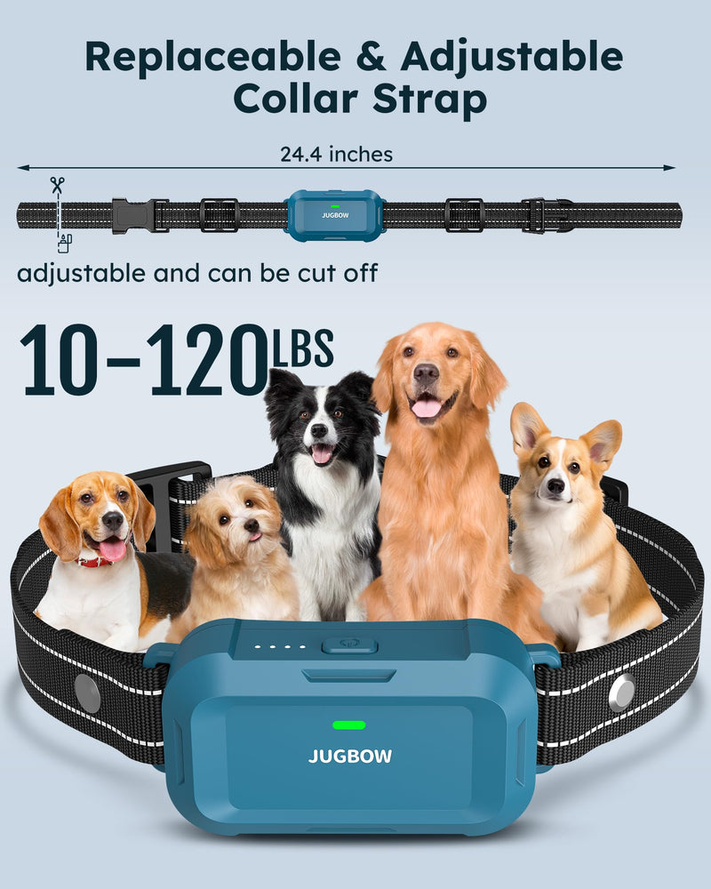 Jugbow Dog Shock Collar 2 Dogs - 4200FT Dog Training Collar with Remote, IPX8 Waterproof E Collar for Dogs Training Rechargeable Collars for Large Medium Small Dogs (10-120lbs) Blue - BeesActive Australia