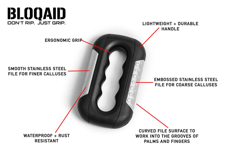 Callus Rx (Formerly BLOQAID) Callus Removal Tool | Eliminates Hard Palm Skin | No Pumice Stone or Gloves | Removes Calluses in Seconds | Best Hand Callus Remover for Workouts, WODs, Weightlifting