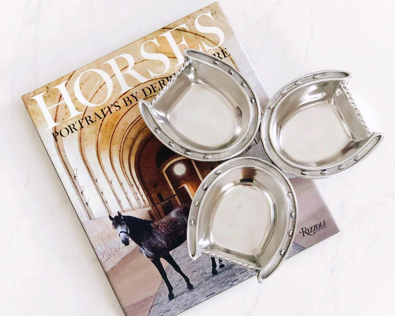 Arthur Court Designs Aluminum Lucky Horseshoe 3-Bowl Bowls Set Server 10.5 inch Diameter 1.5 inch Tall - BeesActive Australia