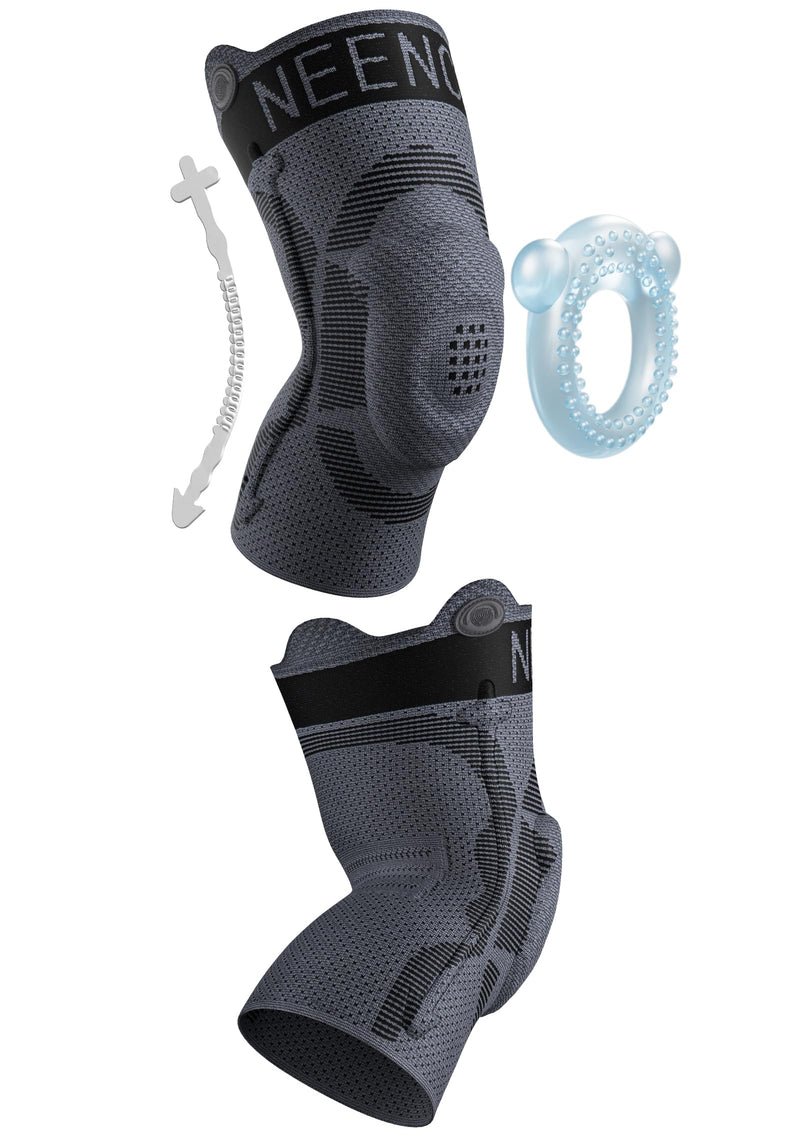 NEENCA Kids Knee Brace Sleeve, Youth Knee Compression Sleeve for Children - Boys & Girls. Child Knee Support with Patella Gel Pad & Side Stabilizers for Knee Pain, Sports, Outdoor - FSA/HSA Approved Large Black - Single