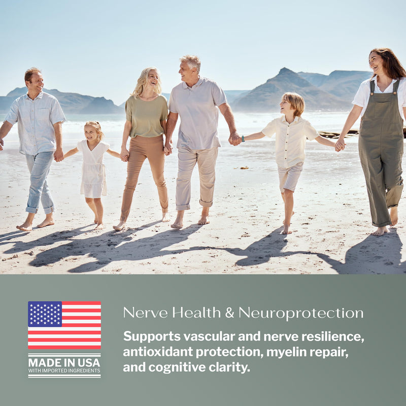 SugarMD Neuropathy Support Supplement – 60 Nerve Capsules with Alpha Lipoic Acid, Benfotiamine & Vitamin D3 B6 B12 - Nerve Support for Feet, Hands, Fingers & Legs - 30 Day Supply