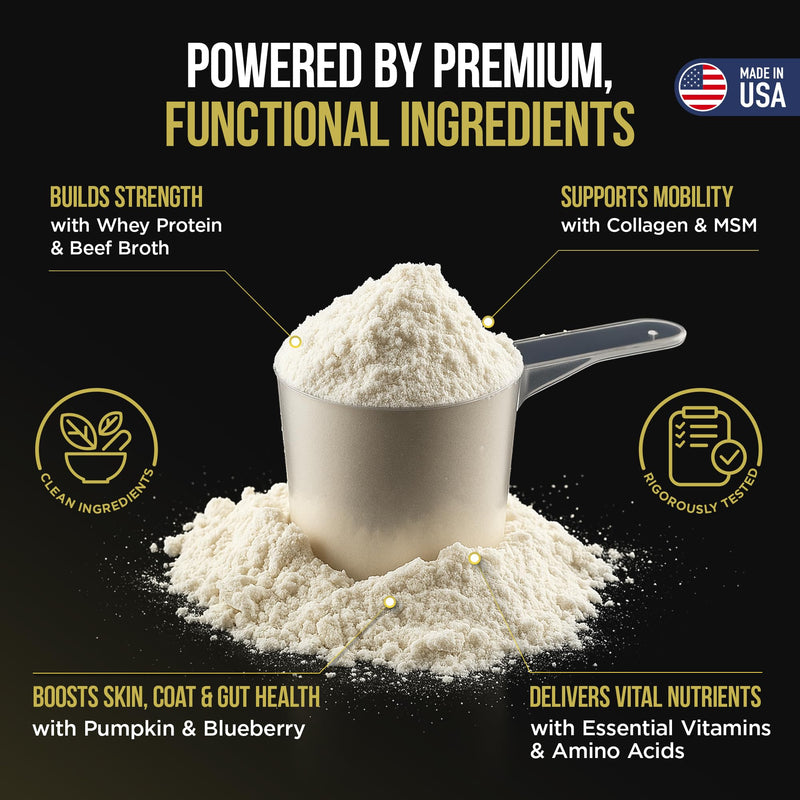 Dog Weight Gainer 30 Servings- Weight Gain Supplements for Dogs - Canine and Dog Muscle Builder - Made in The USA 30 Servings with Weight Gain Support