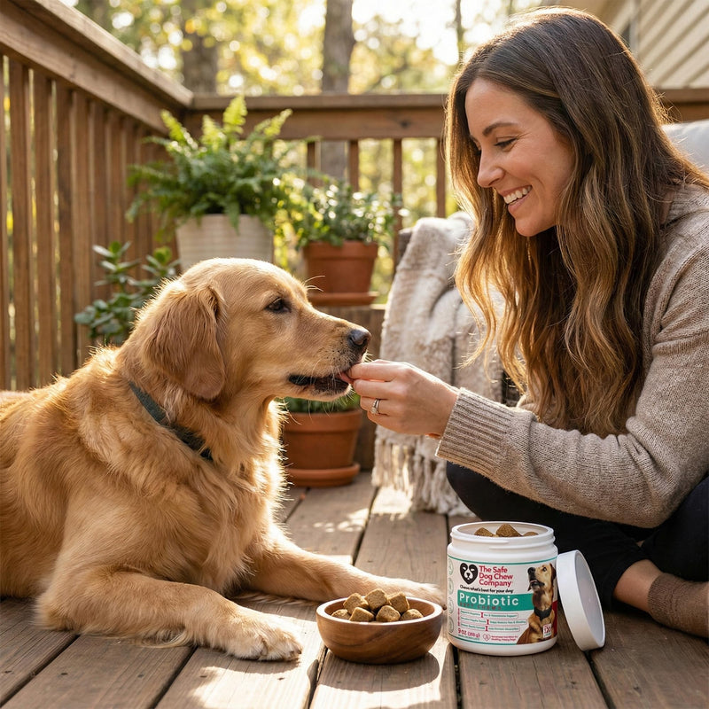 Probiotic Soft Chews for Dogs – Digestive Support with 6 Probiotic Strains, Pumpkin & Digestive Enzymes – Supports Gut Health, Regular Stools & Less Gas – Chicken Flavor – 120 Chews – Made in USA
