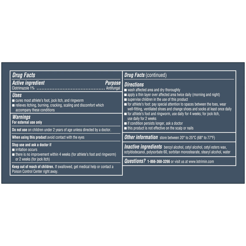 Lotrimin AF Cream for Athlete's Foot, Clotrimazole 1% Antifungal Treatment, Clinically Proven Effective Antifungal Treatment of Most AF, Jock Itch and Ringworm, Cream, 1.1 Ounce (30 Grams) (New Look) 30g - BeesActive Australia