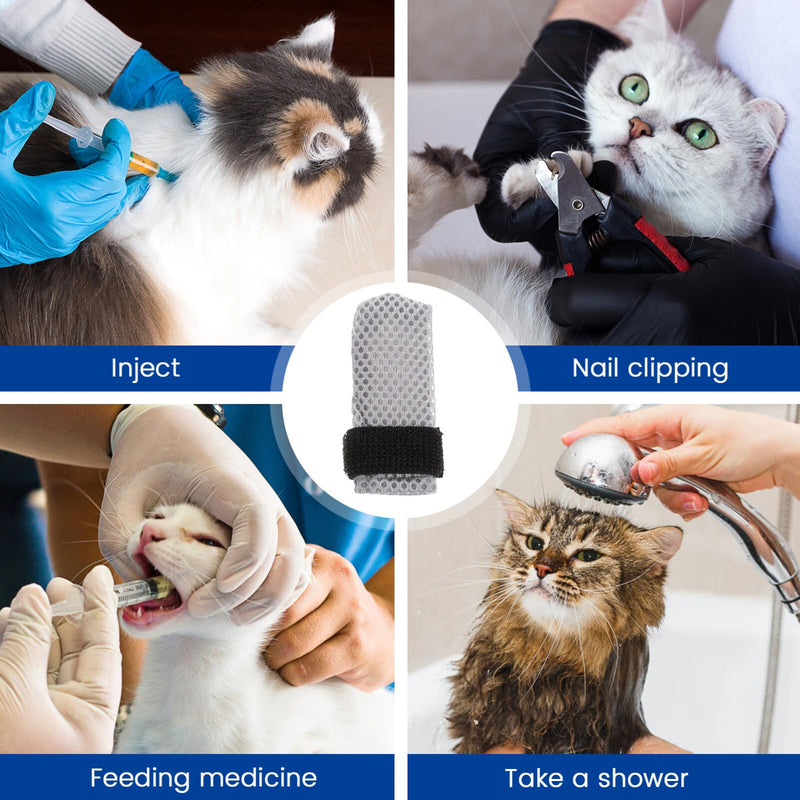UKCOCO Anti-scratch Shoes for Cats - Adjustable Cat Shoes for Scratching Polyester Cat Paw Protector Cat Anti-slip Sock Shoes for Body Control Nail Trimming - BeesActive Australia