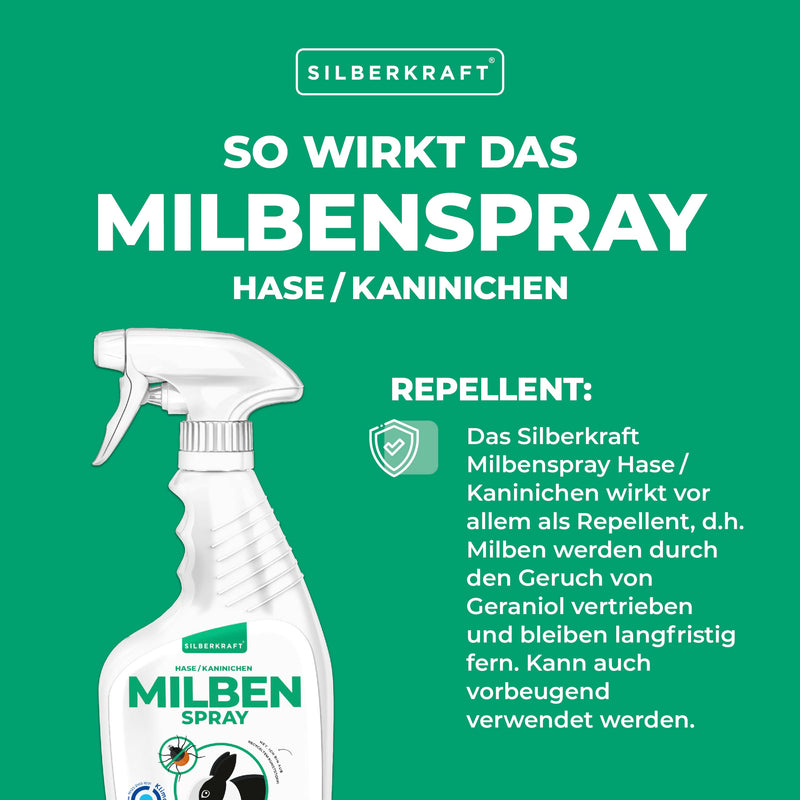 Silberkraft mite spray rabbit/rabbit 500 ml, reliable mite protection for hares, rabbits and other rodents, efficient and guaranteed helpful anti-mite agent - BeesActive Australia