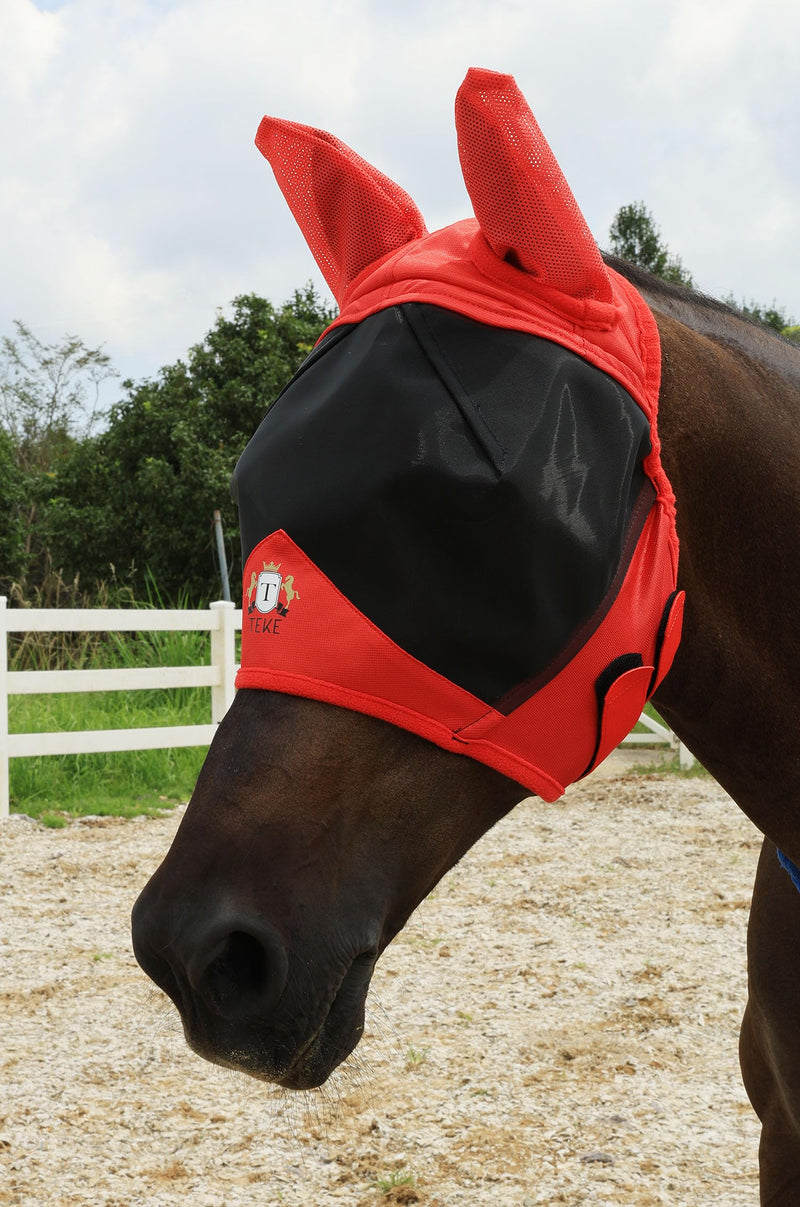 Fine Mesh Horse Fly Mask w/Ears, UV blocking 3D Eye Visor with extra fleece cushioned forehead, Protection from Insect Pests Xfull Lavender - BeesActive Australia