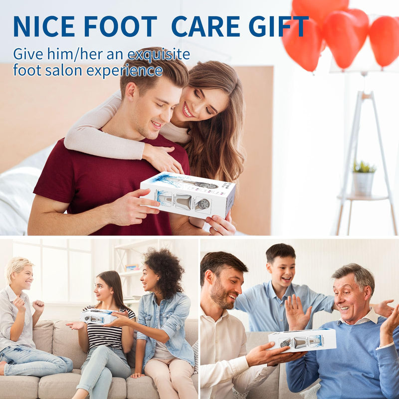 Electric Foot Callus Remover with Dander Vacuum, Rechargeable Waterproof 3 Roller & 2 Speeds Foot File,Professional Portable Pedicure Tool for Care of Dead Skin,Chapped,Callus,Cracks - BeesActive Australia